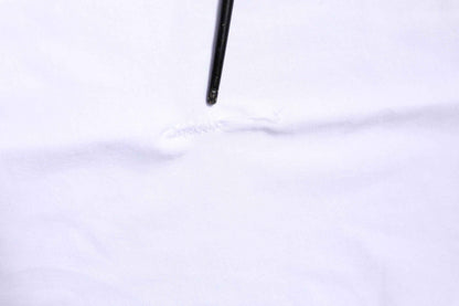 White Cotton Logo Patch Crew Neck T-shirt