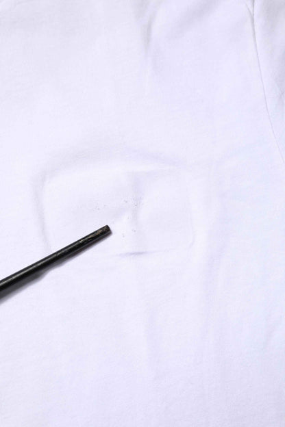 White Cotton Crew Neck Short Sleeves T-shirt