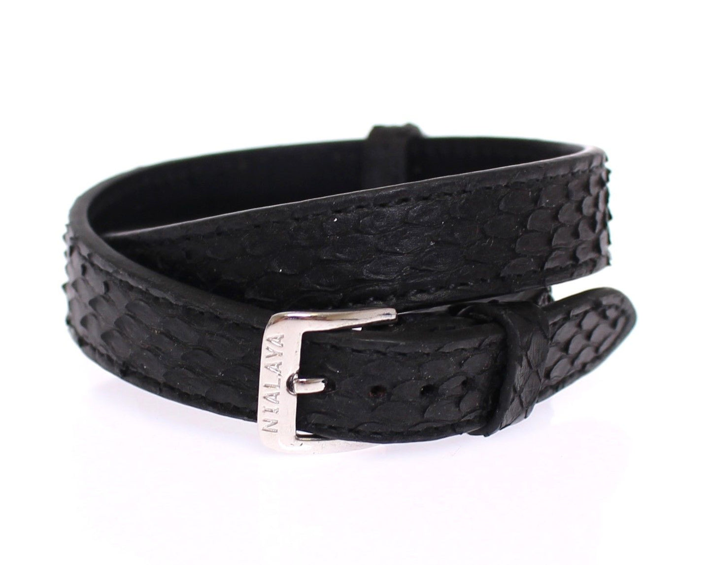 Snakeskin CZ LOVE 925 Silver Bracelet Nialaya