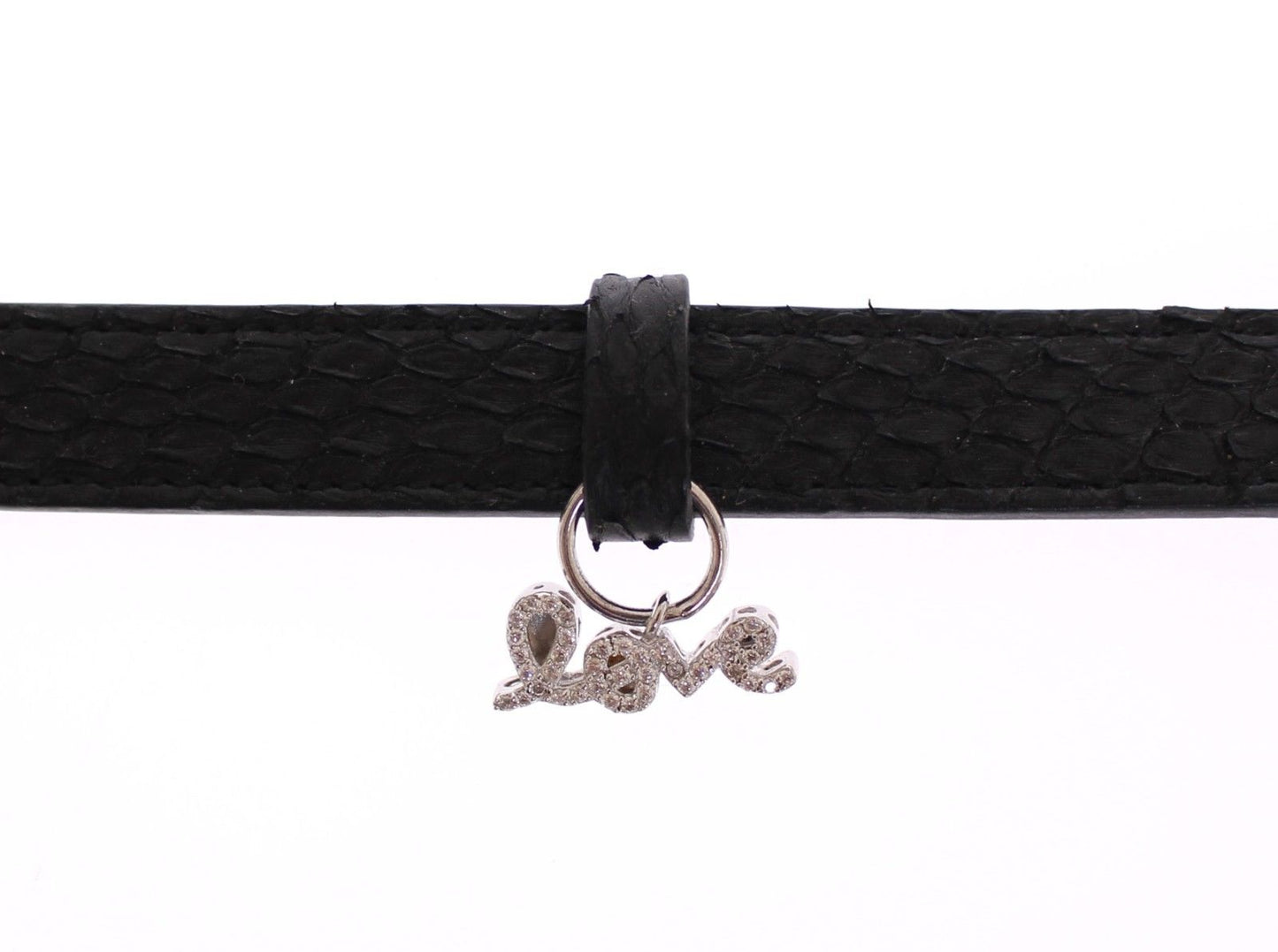 Snakeskin CZ LOVE 925 Silver Bracelet Nialaya