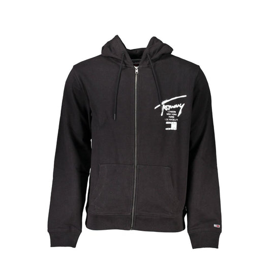 Black Cotton Mens Sweatshirt