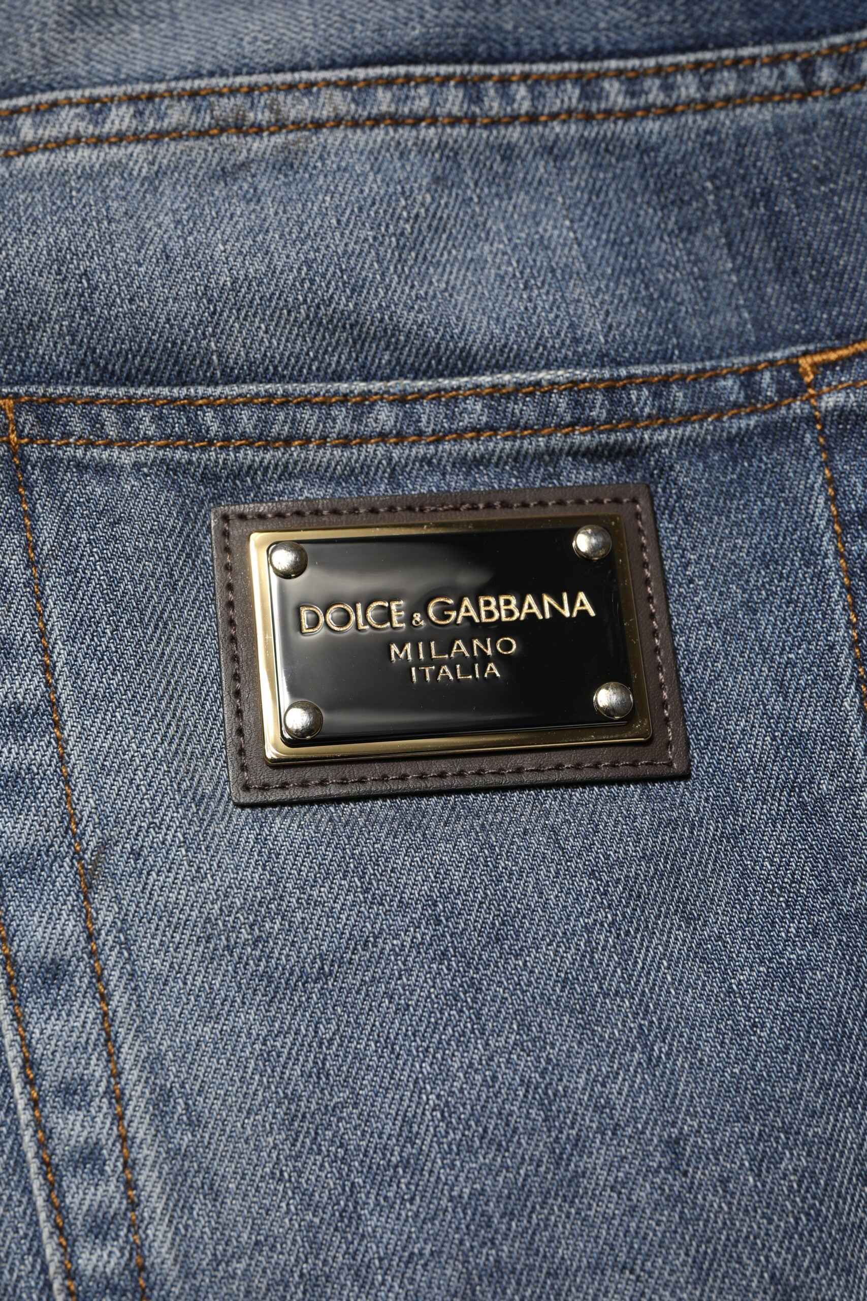 Blue Washed Tattered Cotton Men Jeans