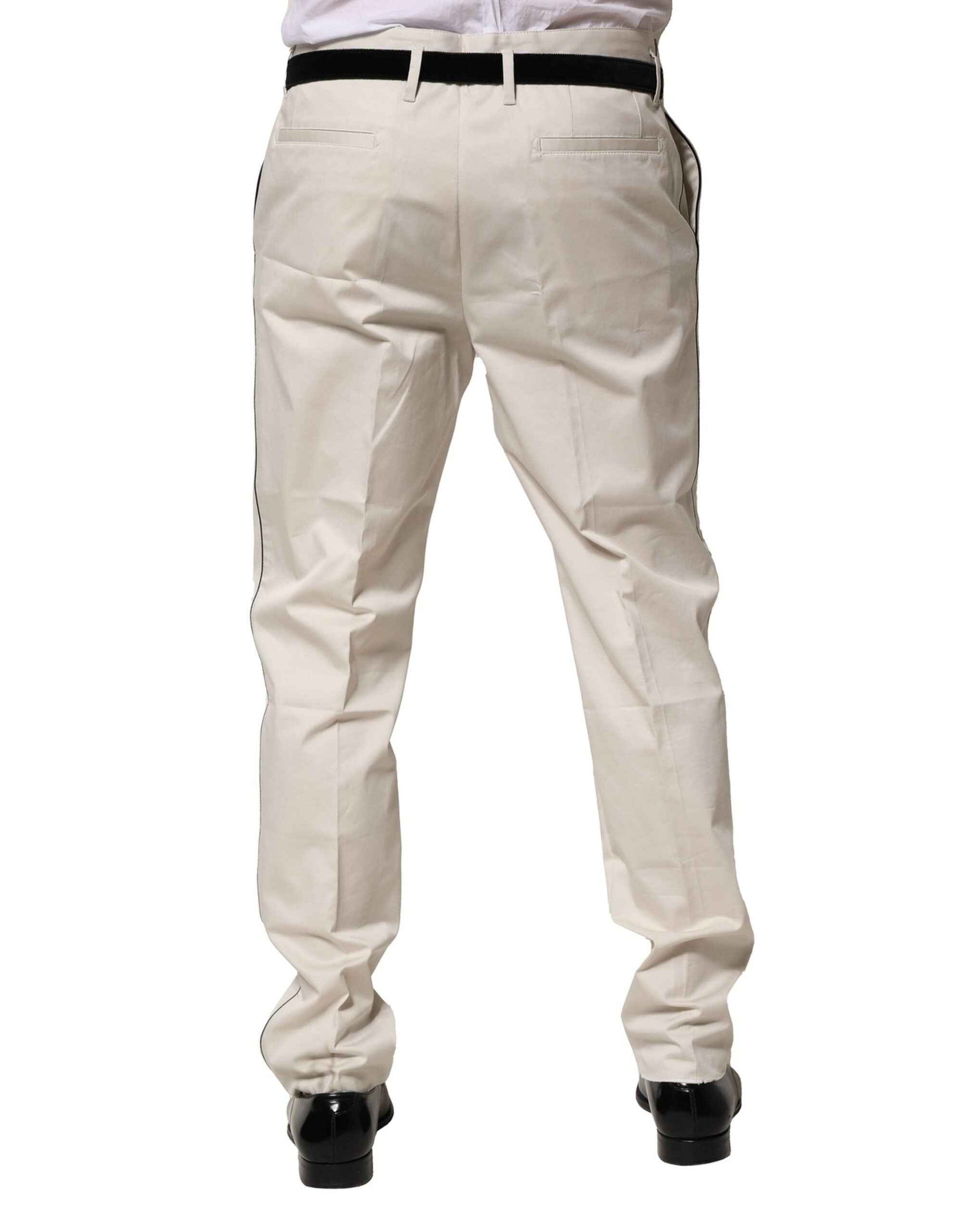 White Cotton Dress Slim Formal Pants