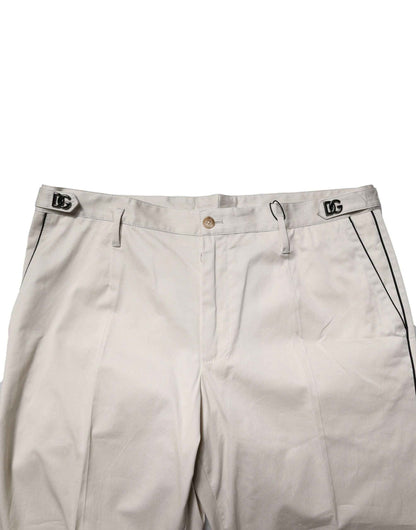 White Cotton Dress Slim Formal Pants