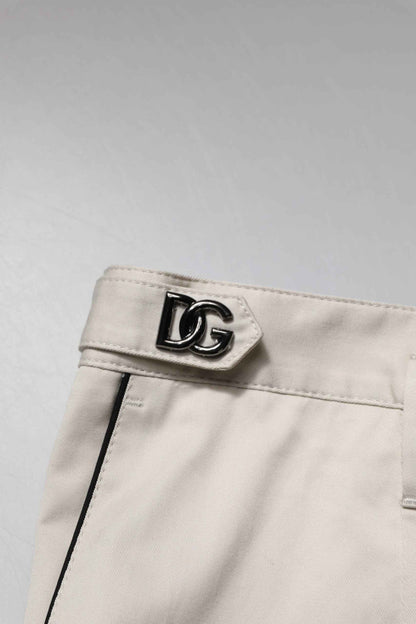 White Cotton Dress Slim Formal Pants