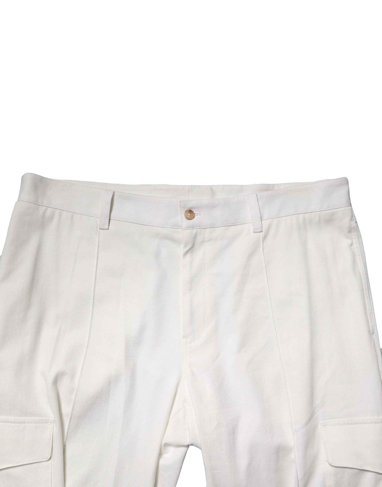 White Cotton Cargo Jogger Men Pants