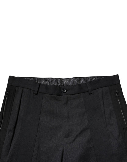 Black Cotton Dress Slim Formal Pants