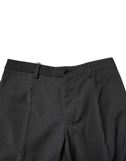 Black Wool Dress Slim Formal Pants