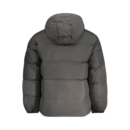 Black Polyester Men's Jacket