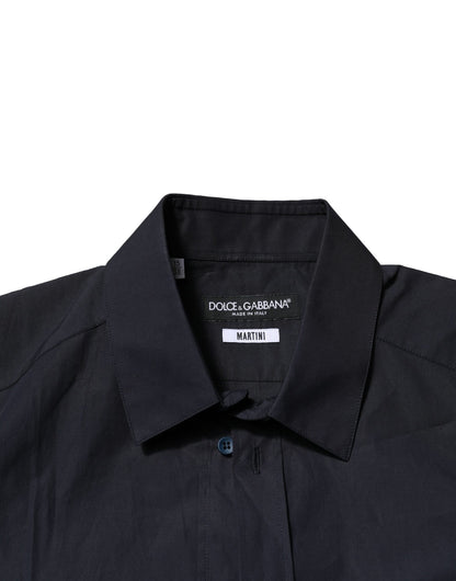 Dark Blue MARTINI Cotton Dress Formal Shirt
