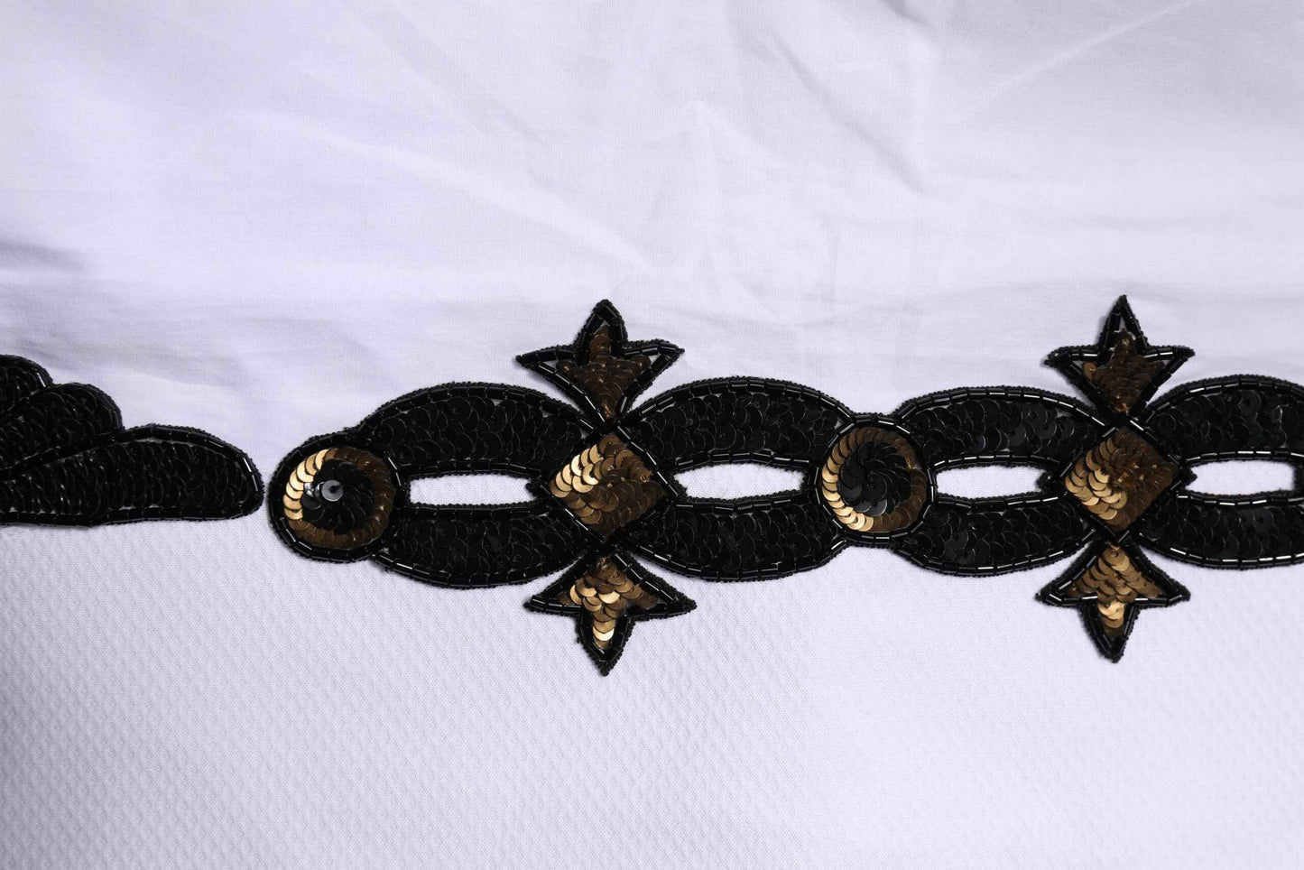 White GOLD Embellished Formal Men Dress Shirt
