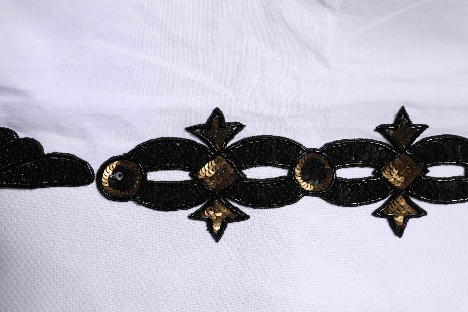 White GOLD Embellished Formal Men Dress Shirt