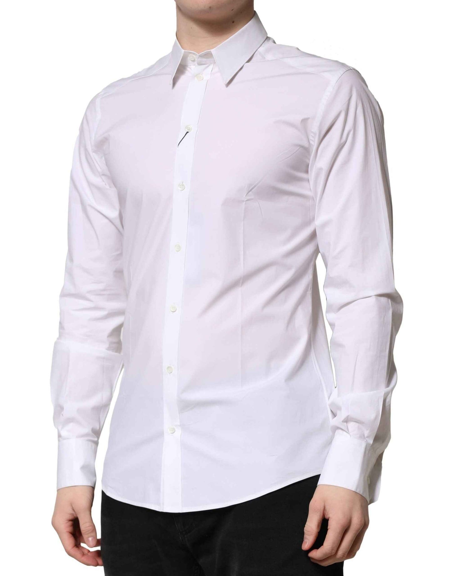White Cotton Long Sleeves Dress Formal Shirt