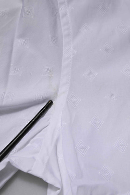White Bib Cotton Poplin GOLD Formal Shirt