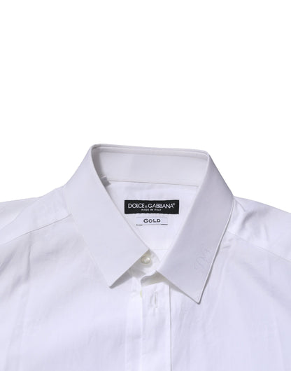 White GOLD Long Sleeves Dress Formal Shirt