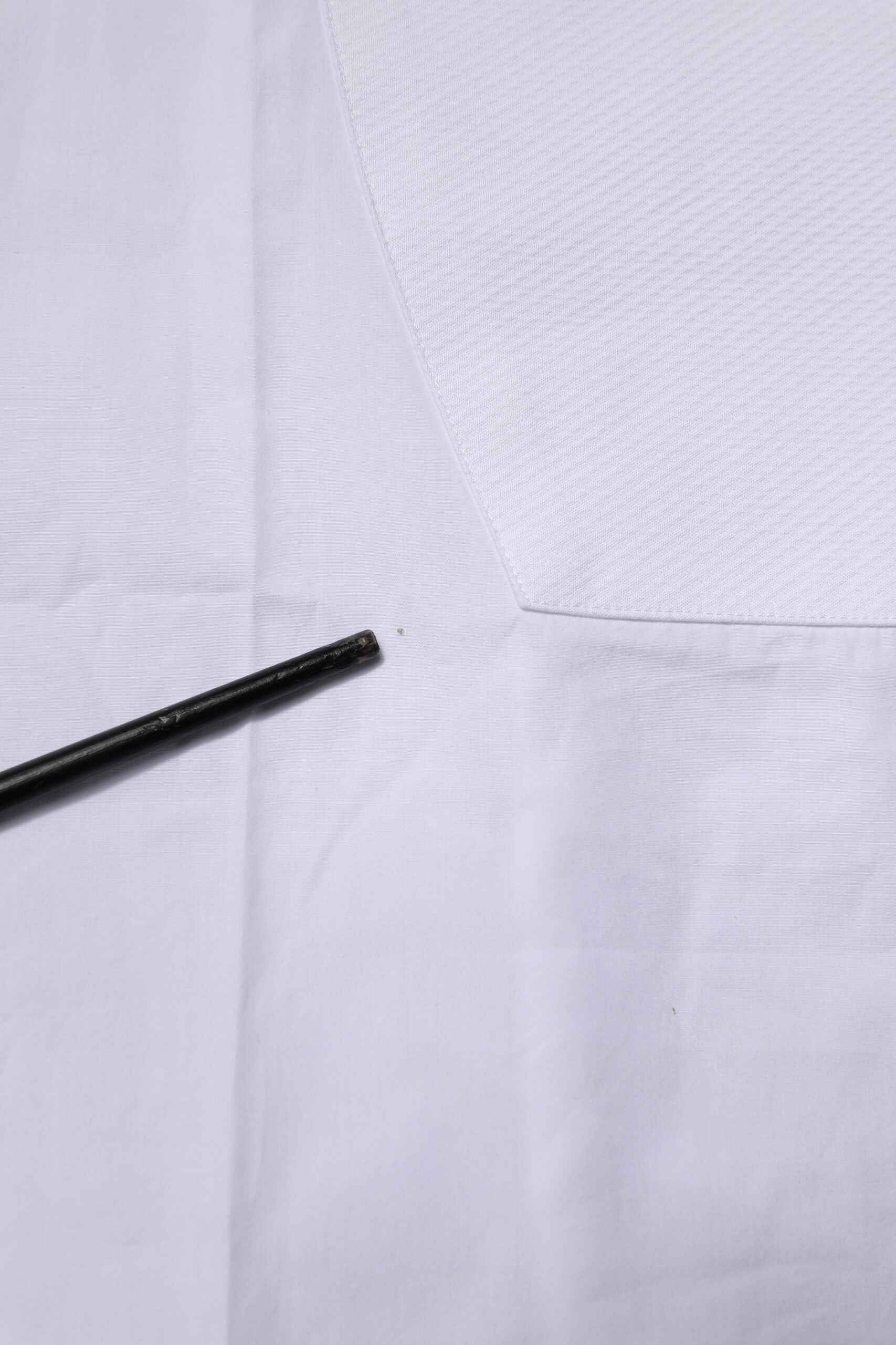 White Bib Cotton Poplin GOLD Formal Shirt