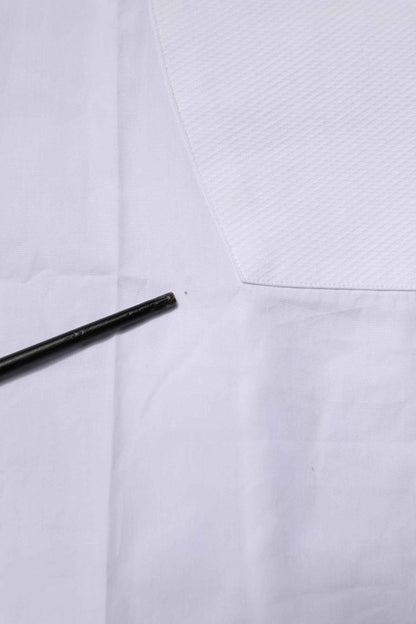 White Bib Cotton Poplin GOLD Formal Shirt