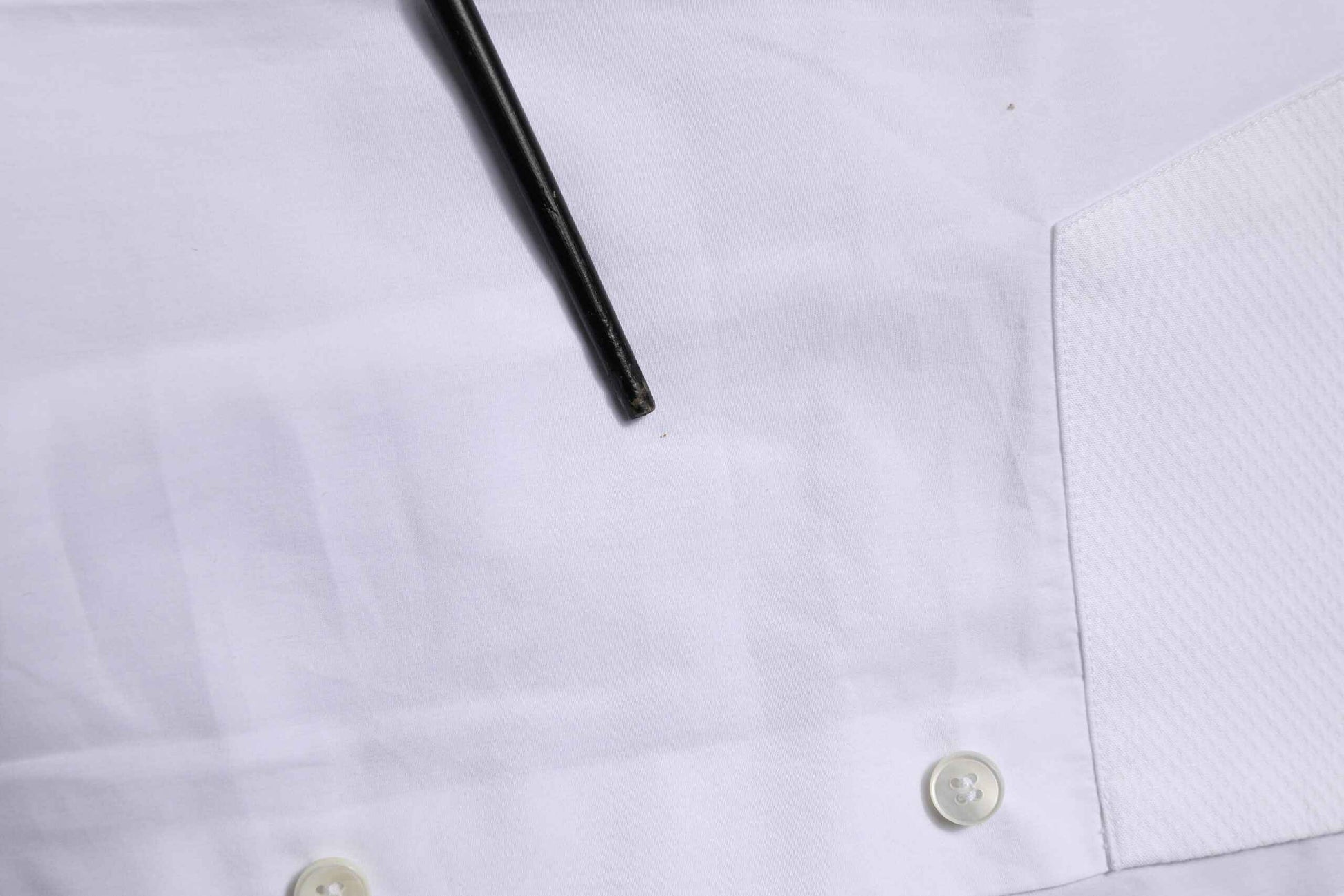 White Bib Cotton Poplin GOLD Formal Shirt