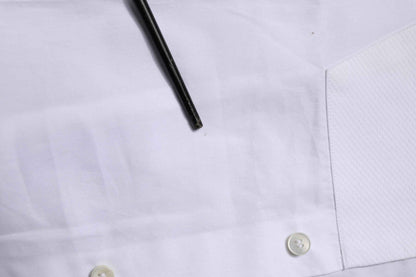 White Bib Cotton Poplin GOLD Formal Shirt