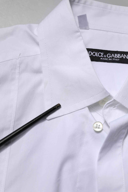 White Cotton Short Sleeves Dress Formal Shirt