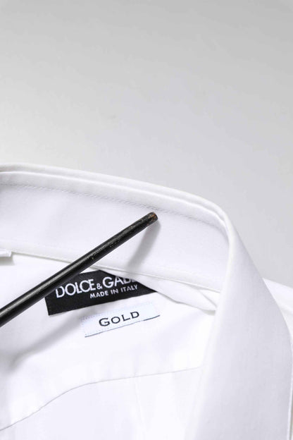 White GOLD Long Sleeves Dress Formal Shirt