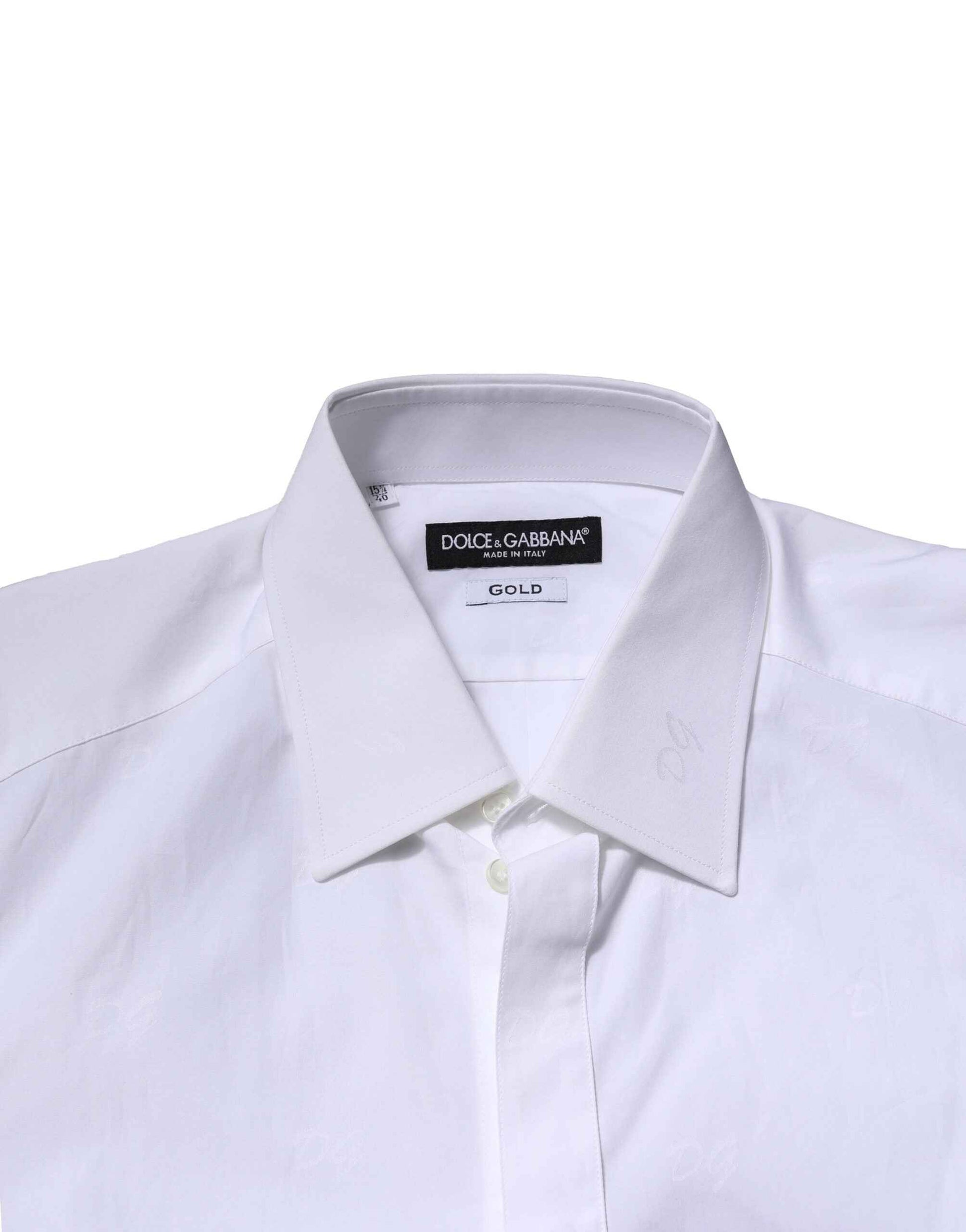 White GOLD Long Sleeves Dress Formal Shirt