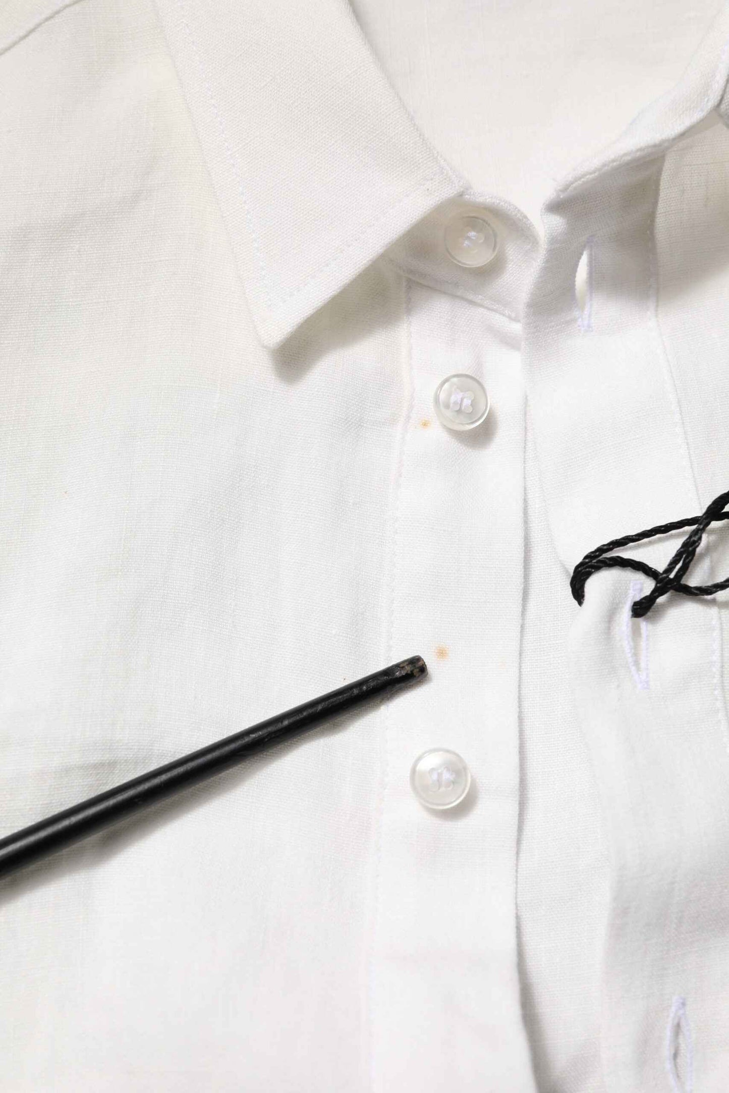 White DG Crown Embellish Dress Formal Shirt