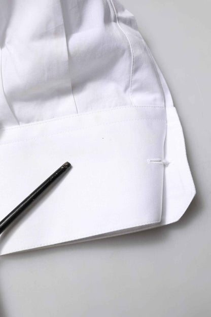 White GOLD Bib Poplin Dress Men Formal Shirt