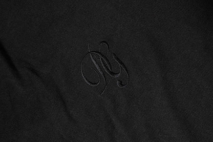 Black Cotton DG Logo Men Sweatshirt Sweater
