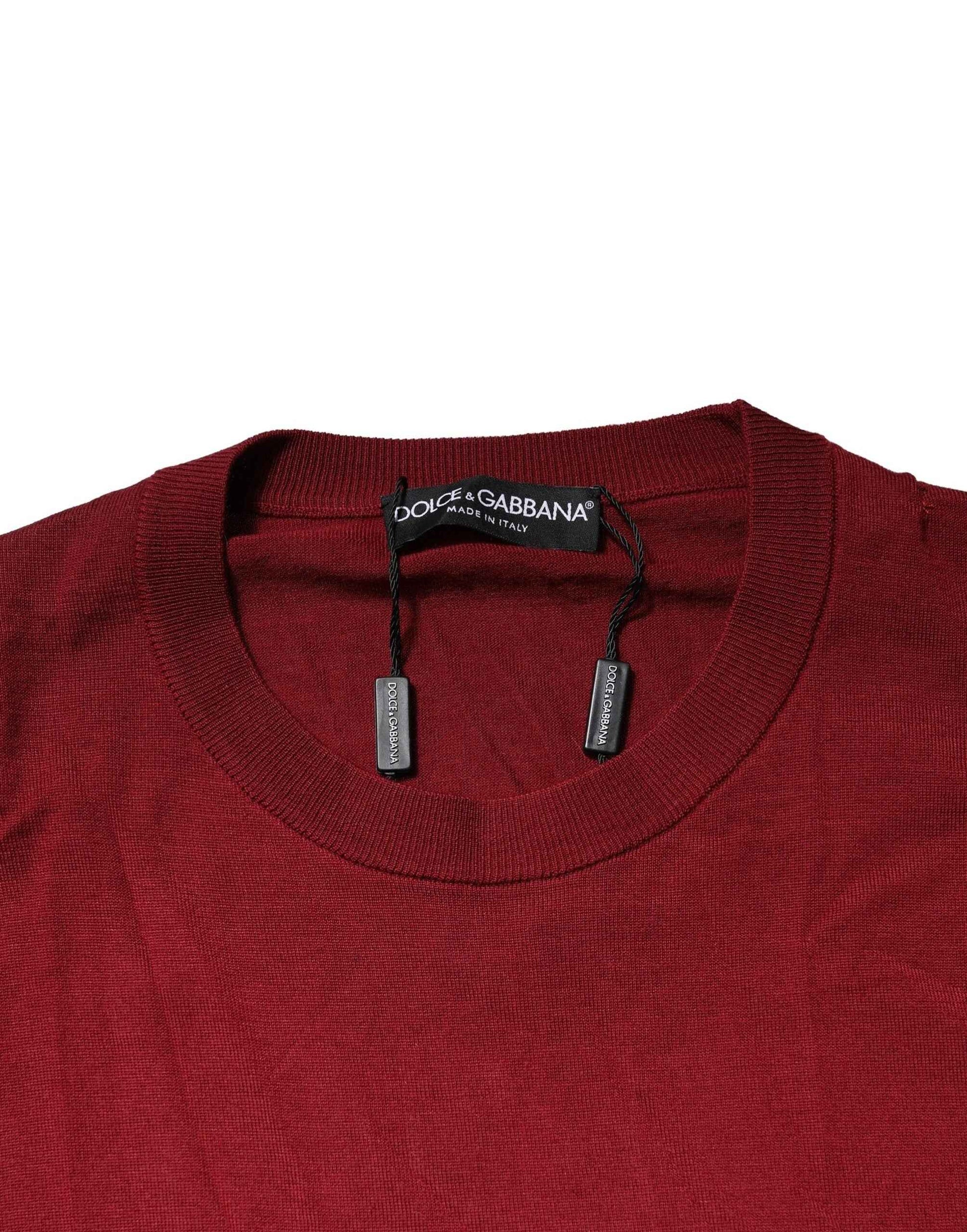 Maroon Cashmere Crew Neck Sweatshirt Sweater