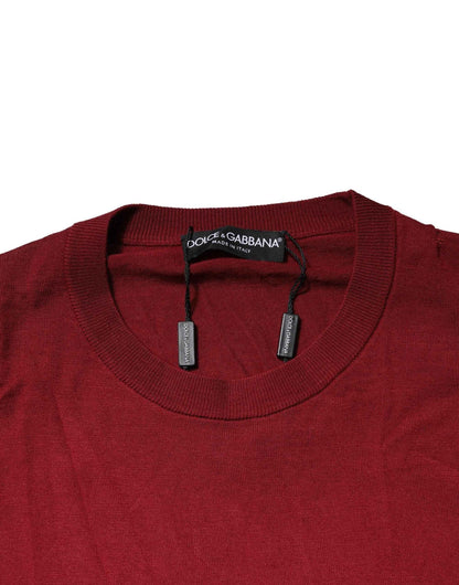 Maroon Cashmere Crew Neck Sweatshirt Sweater