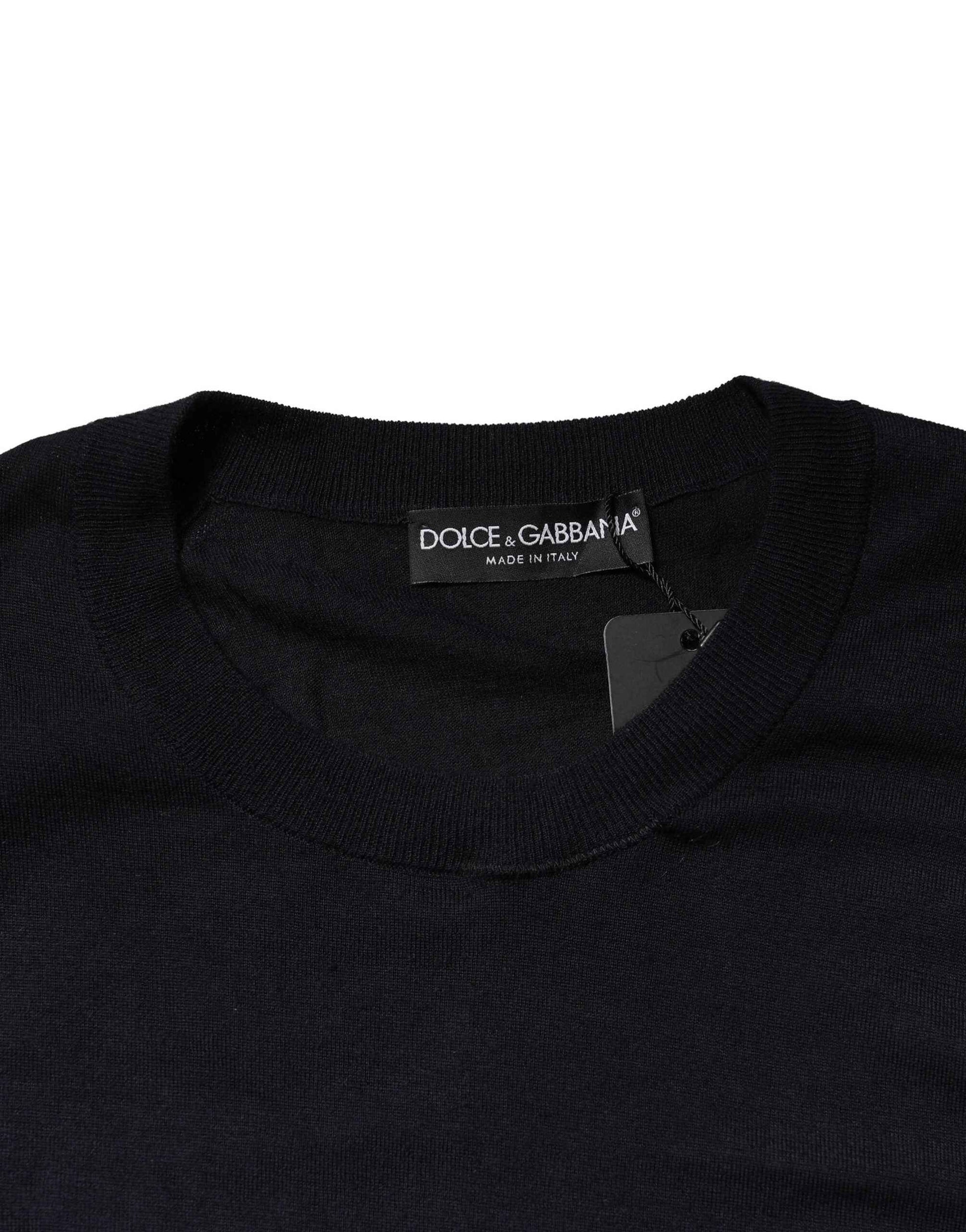 Black Long Sleeve CrewNeck Pullover Sweater