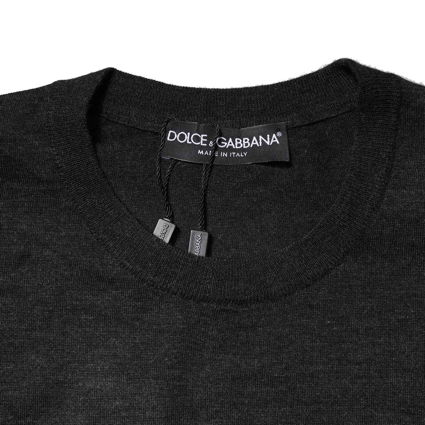 Gray Cashmere Crew Neck Sweatshirt Sweater