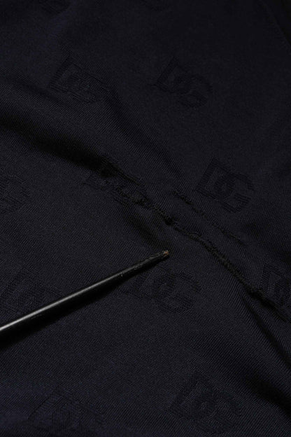 Black Silk Crew Neck Sweatshirt Sweater