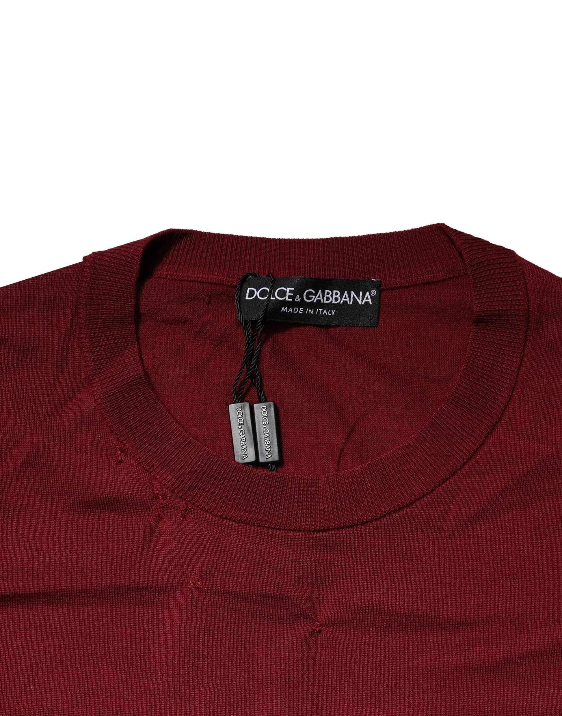 Maroon Cashmere Crew Neck Sweatshirt Sweater