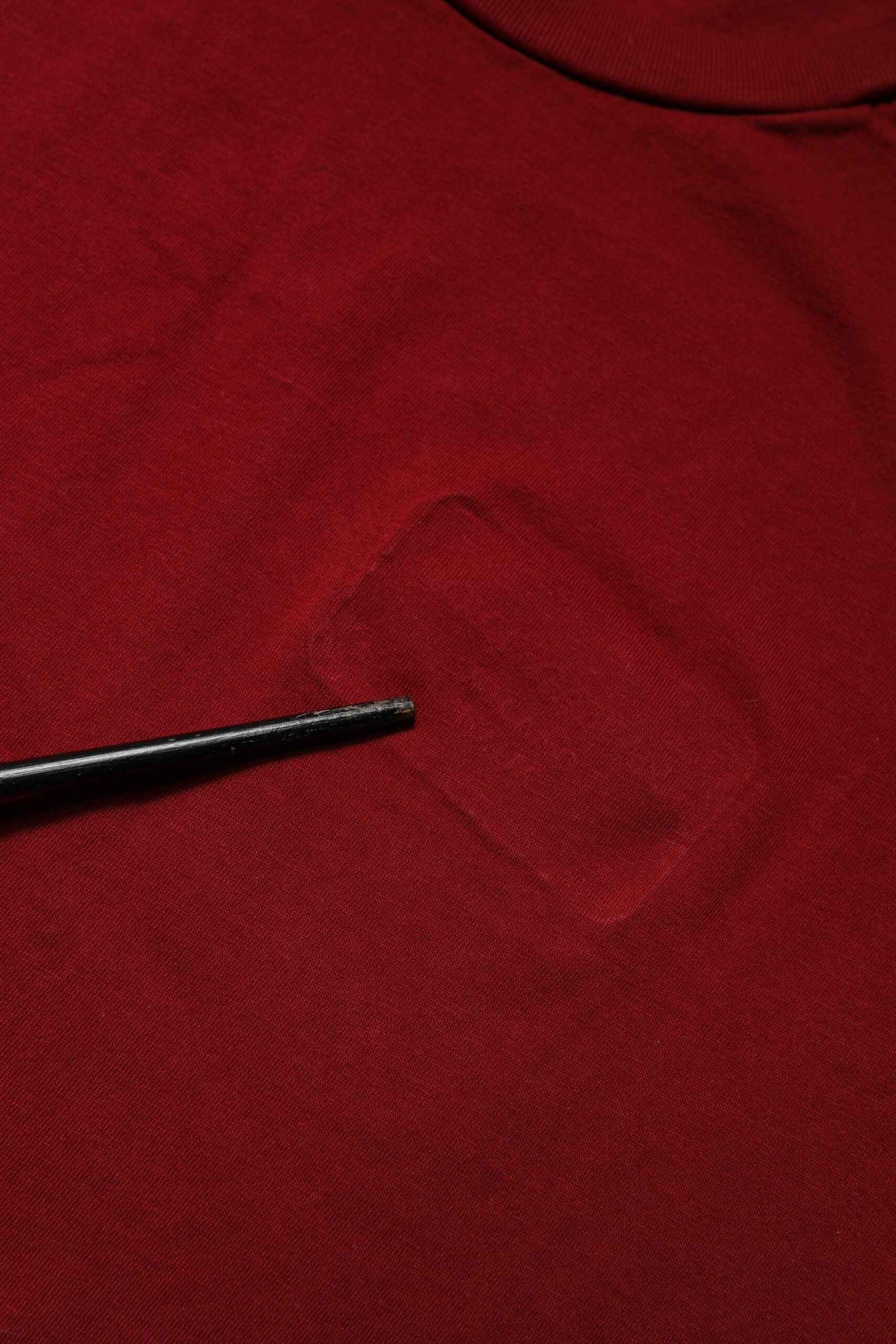 Dark Red Men Crew Neck Short Sleeve T-shirt