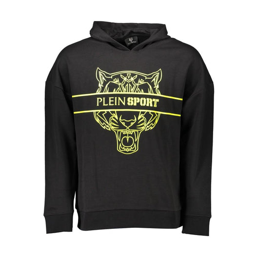 Black Cotton Men Sweatshirt