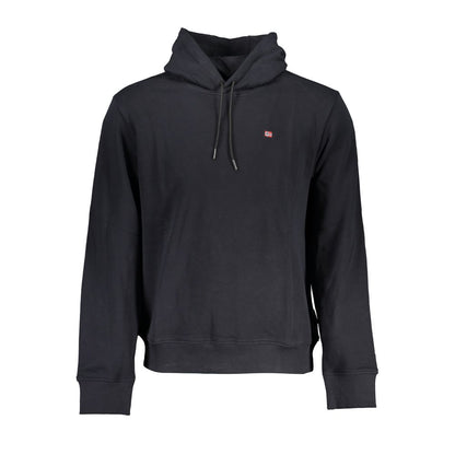 Black Cotton Men's Hoodie