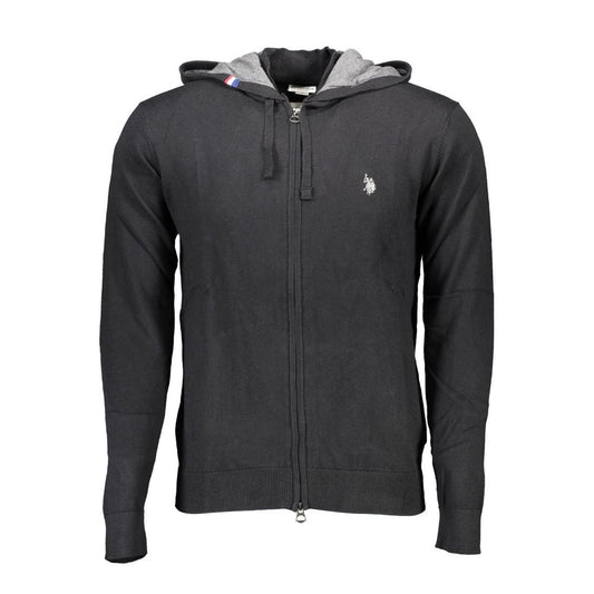 Black Cotton Men's Sweater