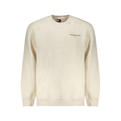 Beige Cotton Men Sweatshirt