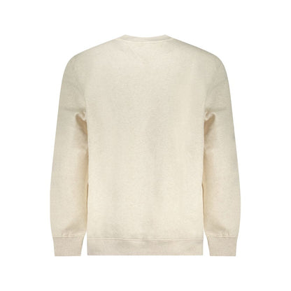 Beige Cotton Men Sweatshirt
