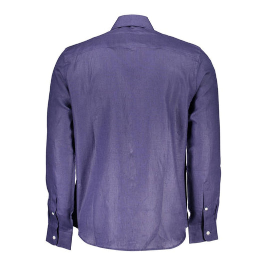 Blu Linen Men Shirt