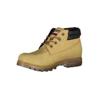 Beige Polyurethane Men Ankle Boot