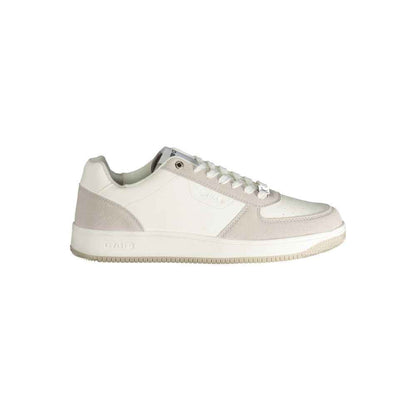 White Polyester Men Sneaker
