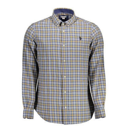 Blue Cotton Men's Shirt