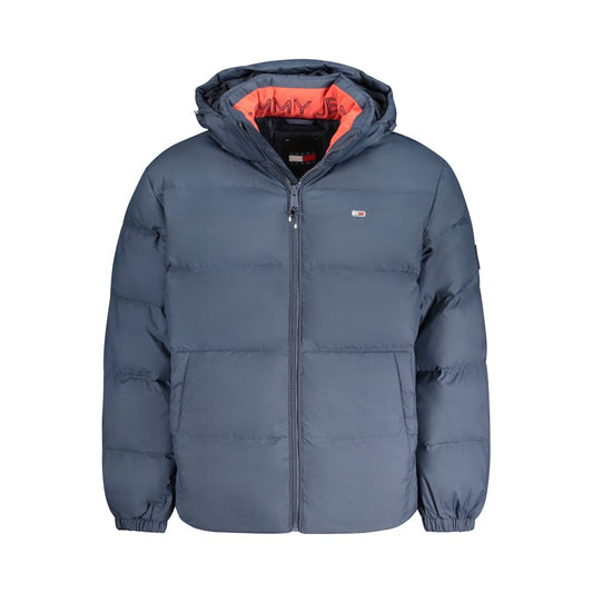 Blue Polyester Men's Jacket