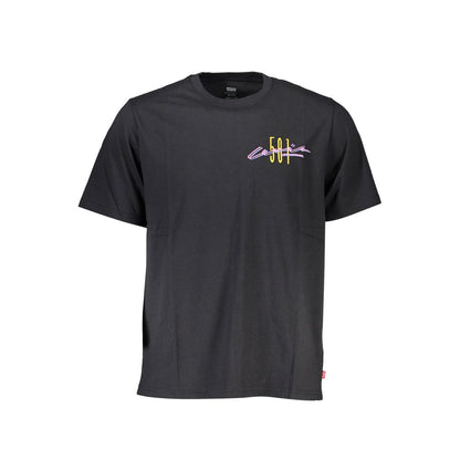 Black Cotton Mens T-Shirt