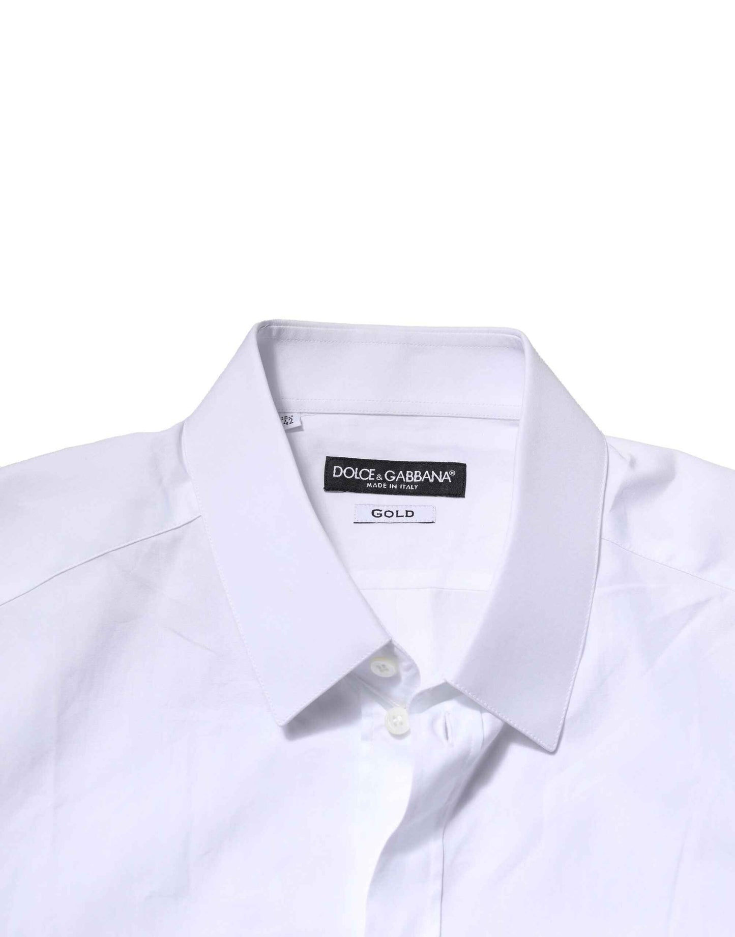 White Cotton GOLD Long Sleeves Formal Shirt