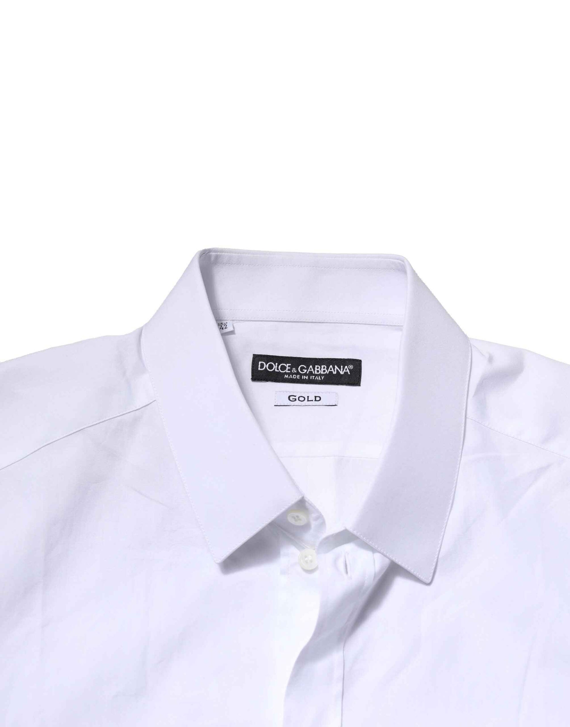 White Cotton GOLD Long Sleeves Formal Shirt