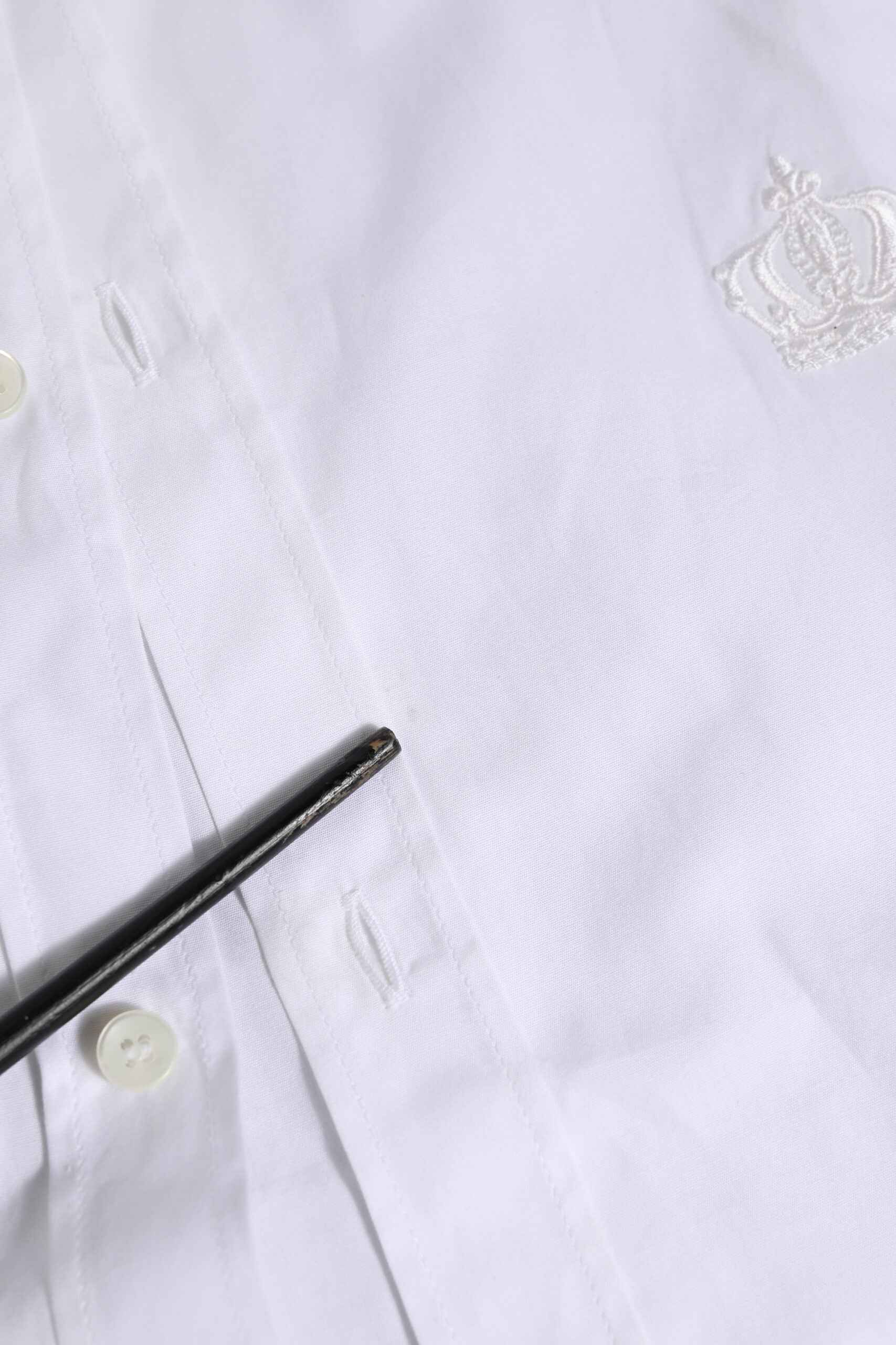 White Cotton GOLD Long Sleeves Formal Shirt